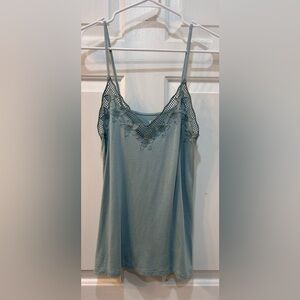 American Eagle Soft Sexy Tank Sz S Net Trim Y2K Layering Camisole Bella
